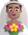 man with veil medium emoji