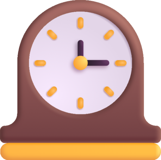 mantelpiece clock emoji