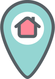map pointer house icon