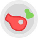 meat on a plate icon