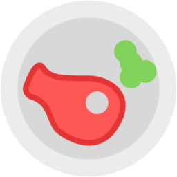 meat on a plate icon