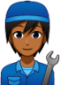 mechanic (brown) emoji