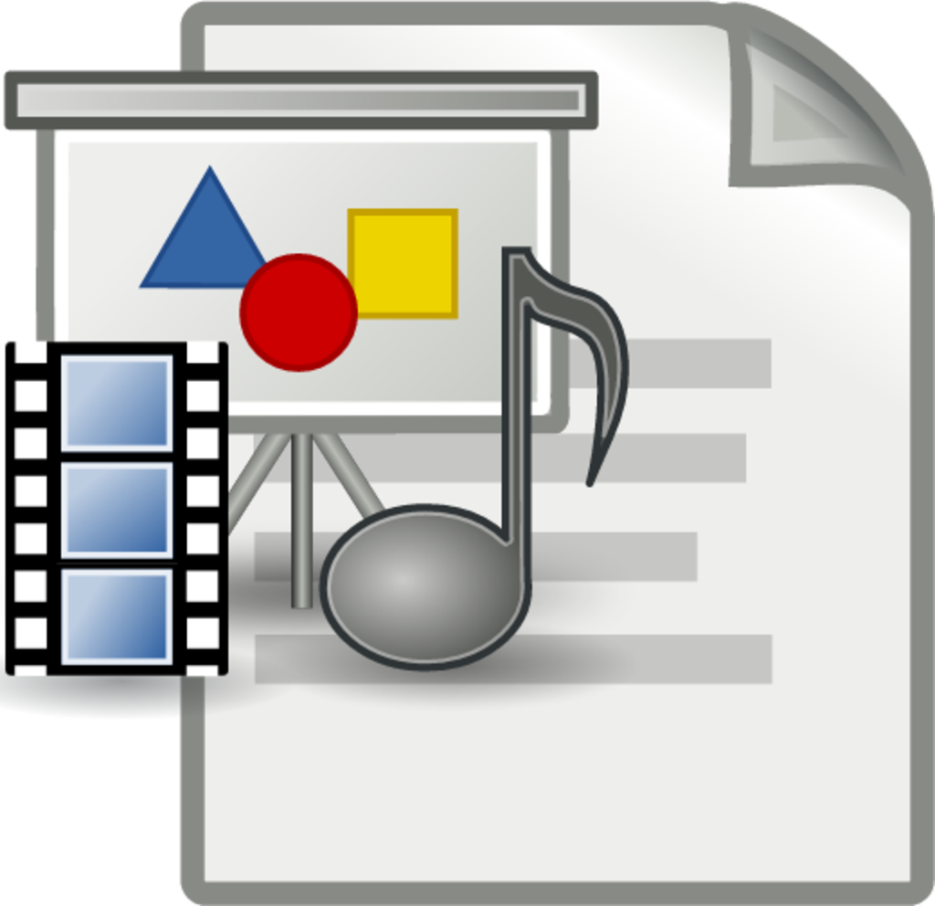 media audio visual slide icon
