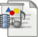 media audio visual slide icon