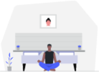 Meditation at Home illustration