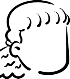 Medium Bangs 2 hair head illustration