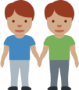 men holding hands: medium skin tone emoji