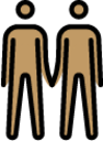 men holding hands: medium skin tone emoji