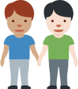 men holding hands: medium skin tone, light skin tone emoji