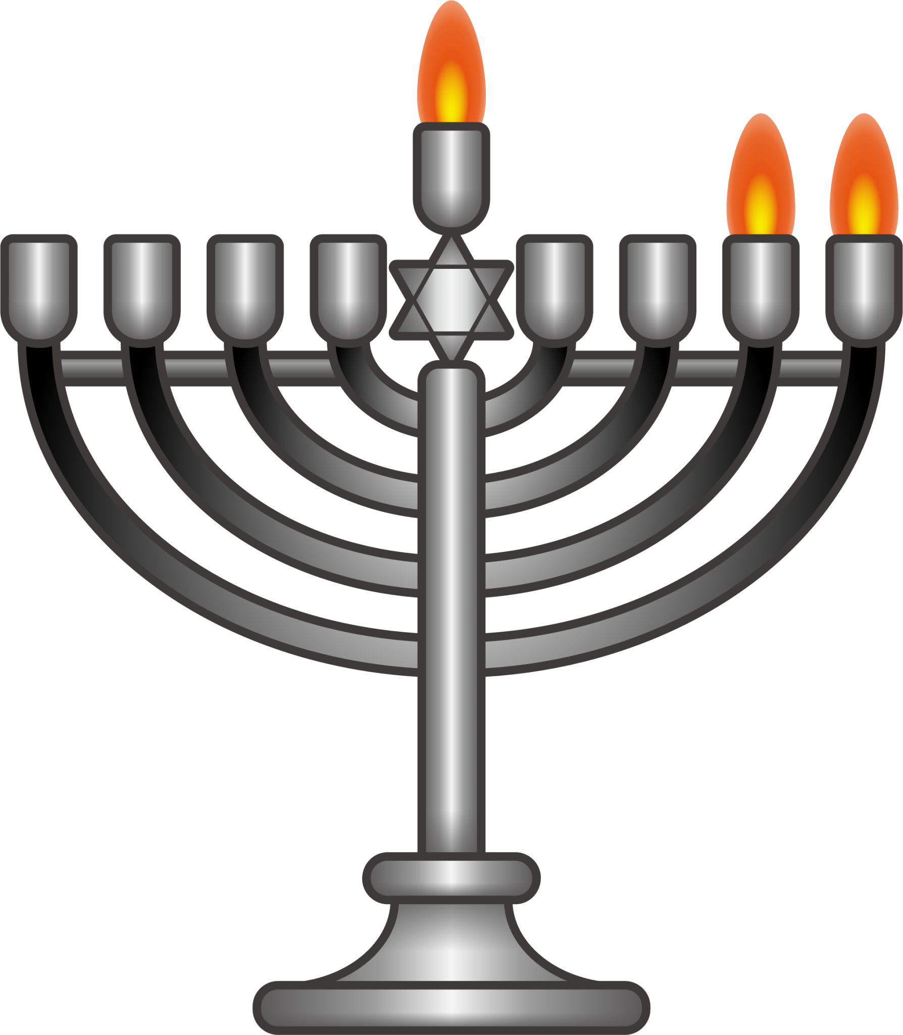 menorah (second night) emoji