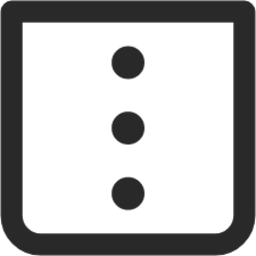menu kebab vertical square icon