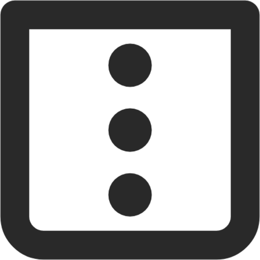 menu kebab vertical square icon