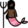 mermaid: dark skin tone emoji