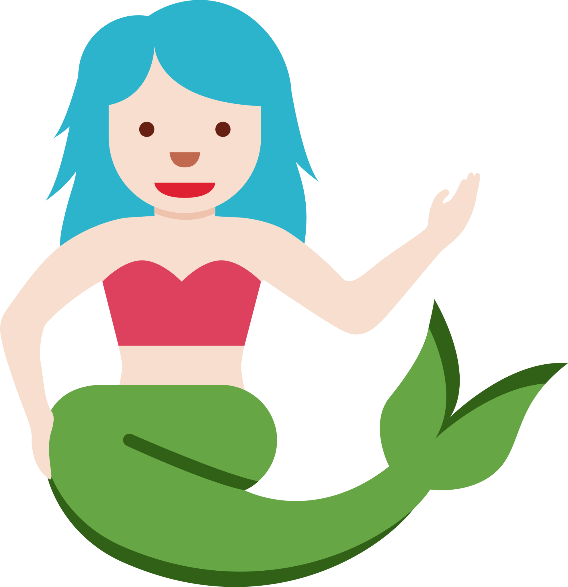 mermaid: light skin tone emoji