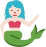 mermaid: light skin tone emoji