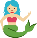 mermaid: medium-light skin tone emoji