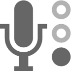 microphone sensitivity low symbolic icon