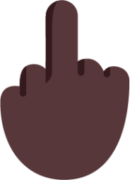 middle finger dark emoji