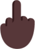 middle finger dark emoji