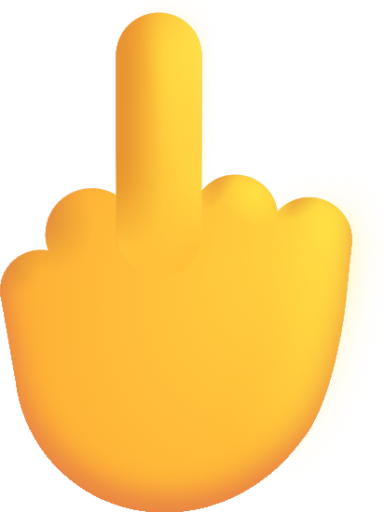 middle finger default emoji