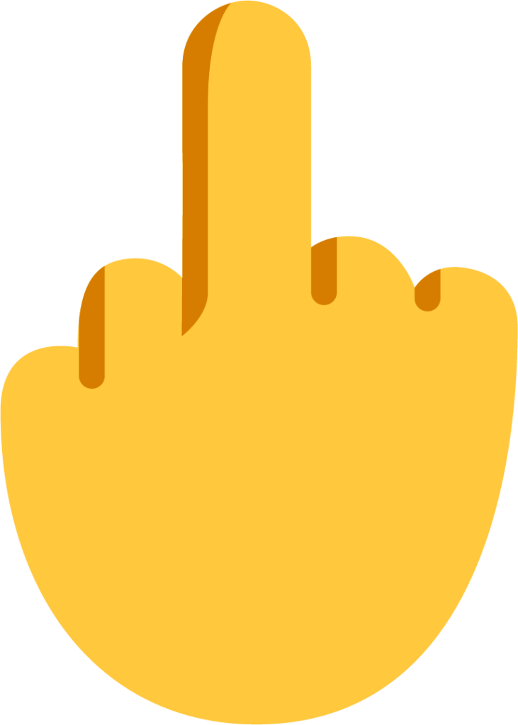 middle finger default emoji