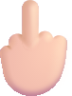 middle finger light emoji