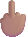 middle finger medium emoji
