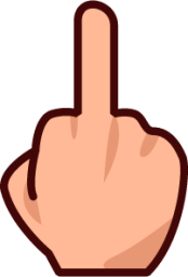 middle finger (plain) emoji