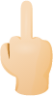 Middle finger skin 1 emoji emoji