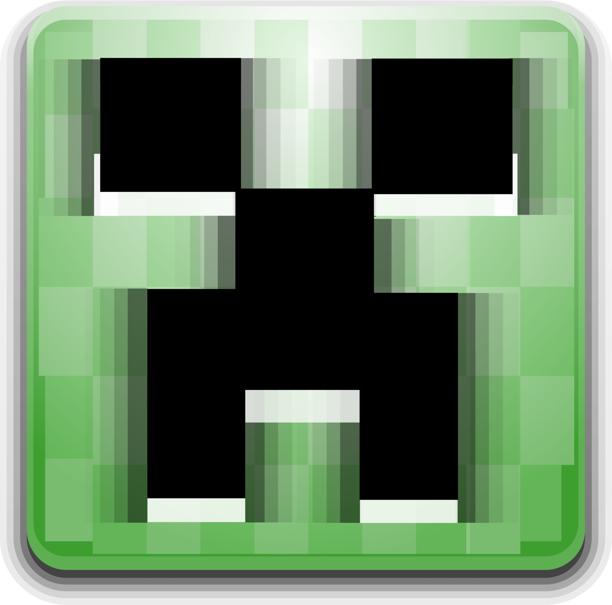 D Creeper Icon, Minecraft Iconpack
