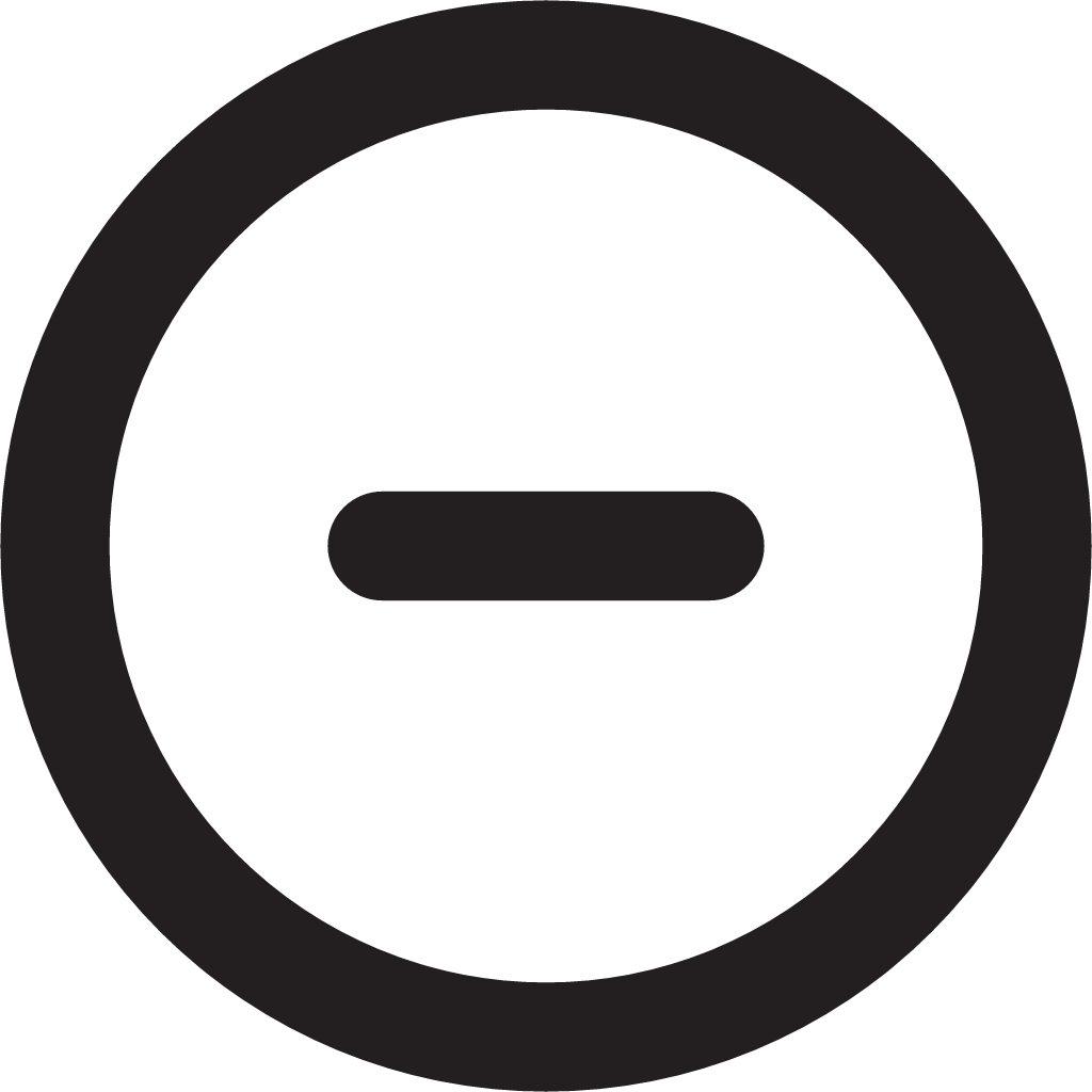 minus circle outline icon