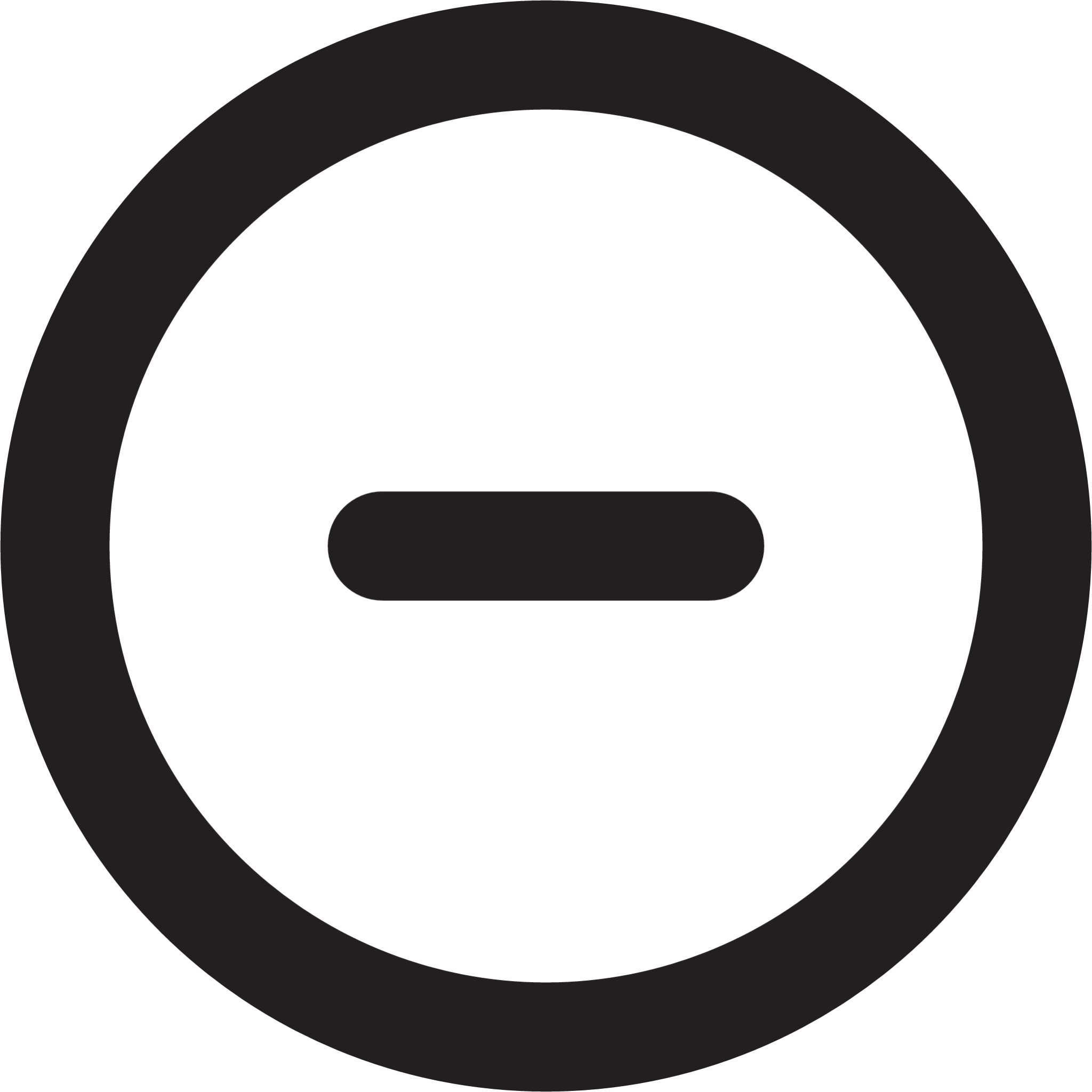minus circle outline icon