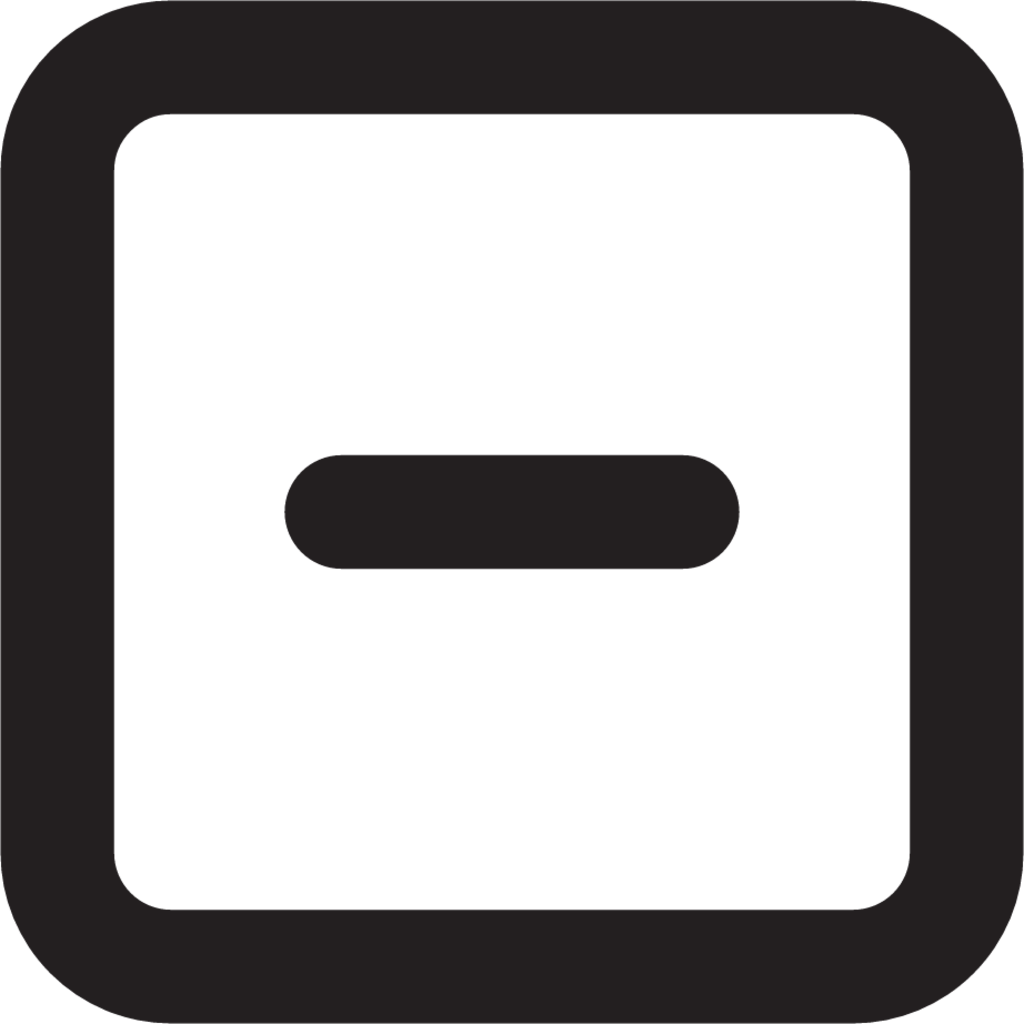 minus square outline icon