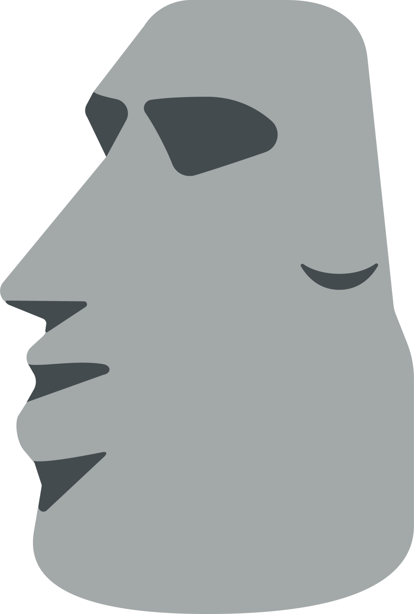 Moai Emoji Logo Silhouette For Download @