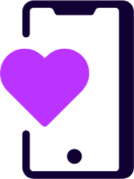 mobile heart icon