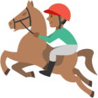 modern pentathlon medium dark skin tone emoji