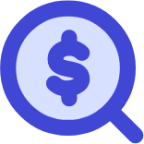 money cash search dollar search pay product currency query magnifying cash business money glass icon