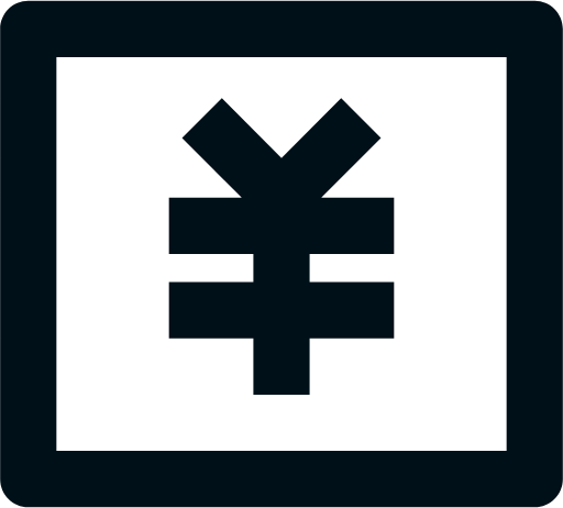 money cny box line icon