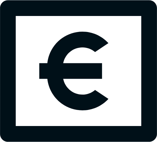 money euro box line icon