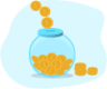 Money jar illustration