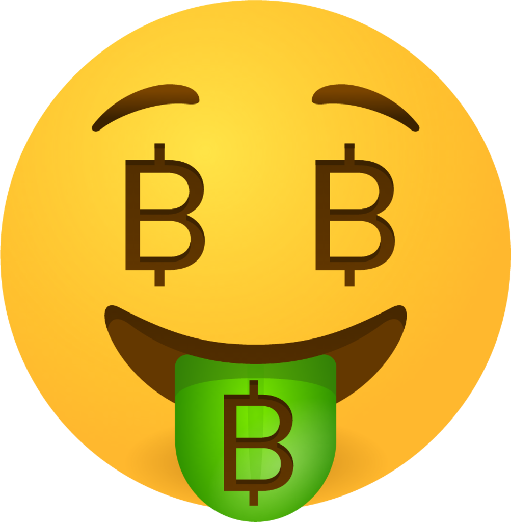 Money mouth face bitcoin emoji emoji