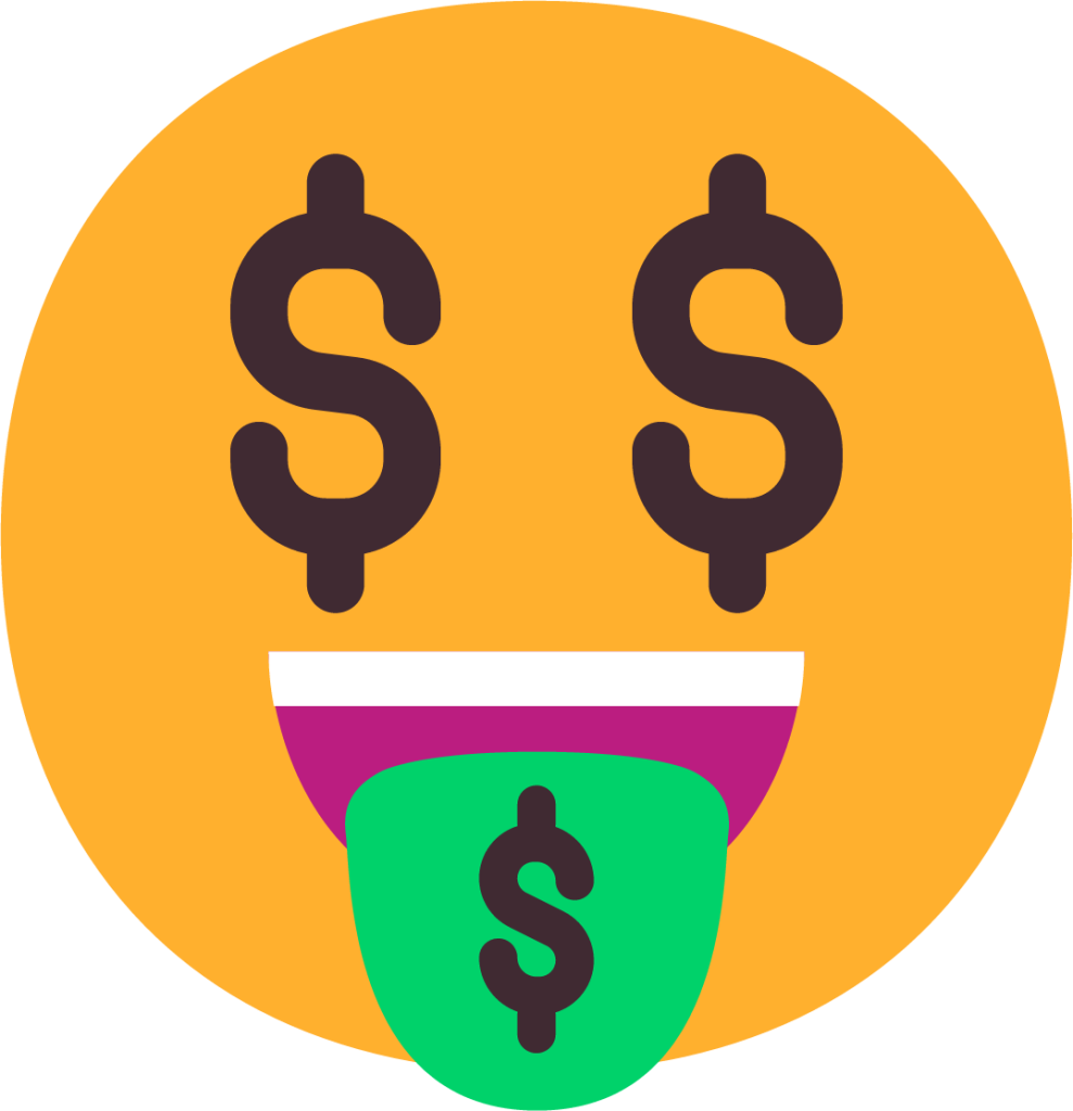 money mouth face emoji
