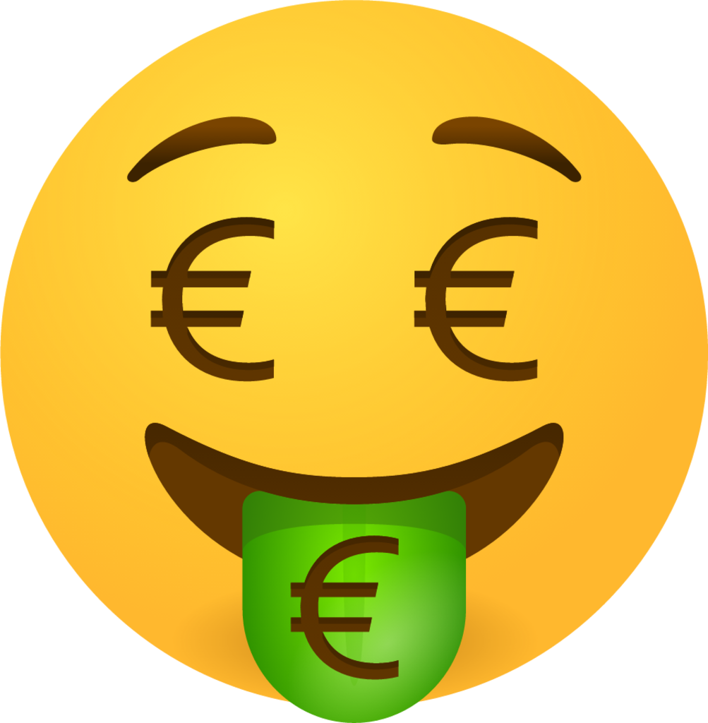 Money mouth face € emoji emoji