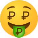 Money mouth face ₽ emoji emoji