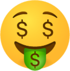Money mouth face $ emoji emoji