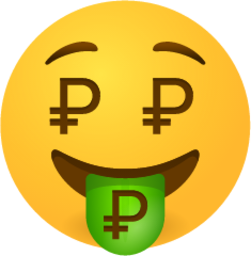 Money mouth face ₽ emoji emoji