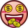 money mouth face (plain) emoji