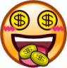 money mouth face (smiley) emoji