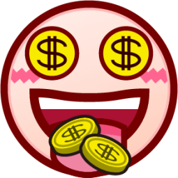 money mouth face (white) emoji