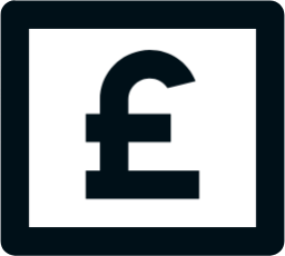 money pound box line icon